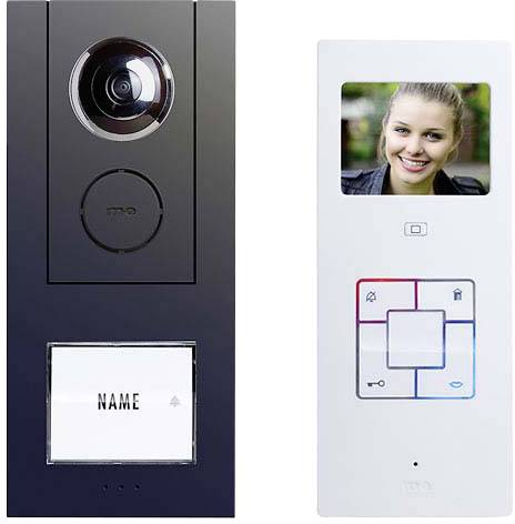 M-e modern-electronics Vistus VD ALU 6310A Vistus Video-Türsprechanlage Kabelgebunden Komplett-Set 1 Familienhaus Anthrazit