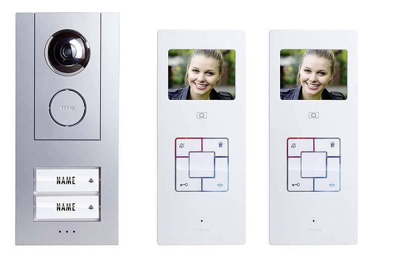 M-e modern-electronics Vistus VD ALU 6320 S Vistus Video-Türsprechanlage Kabelgebunden Komplett-Set 2 Familienhaus Silber