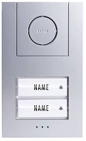 M-e modern-electronics Vistus AD ALU 4020 S Vistus Türsprechanlage Kabelgebunden Komplett-Set 2 Fam