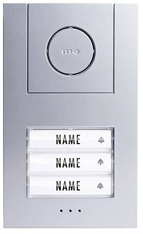 M-e modern-electronics Vistus AD ALU 4030 S Vistus Türsprechanlage Kabelgebunden Komplett-Set 3 Familienhaus Silber