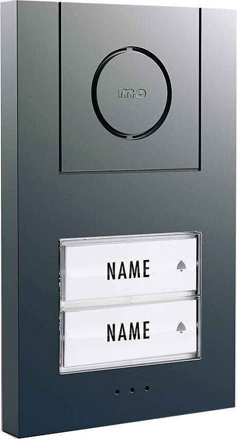 M-e modern-electronics Vistus AD ALU 420A Vistus Türsprechanlage Kabelgebunden Außeneinheit 2 Familienhaus Anthrazit