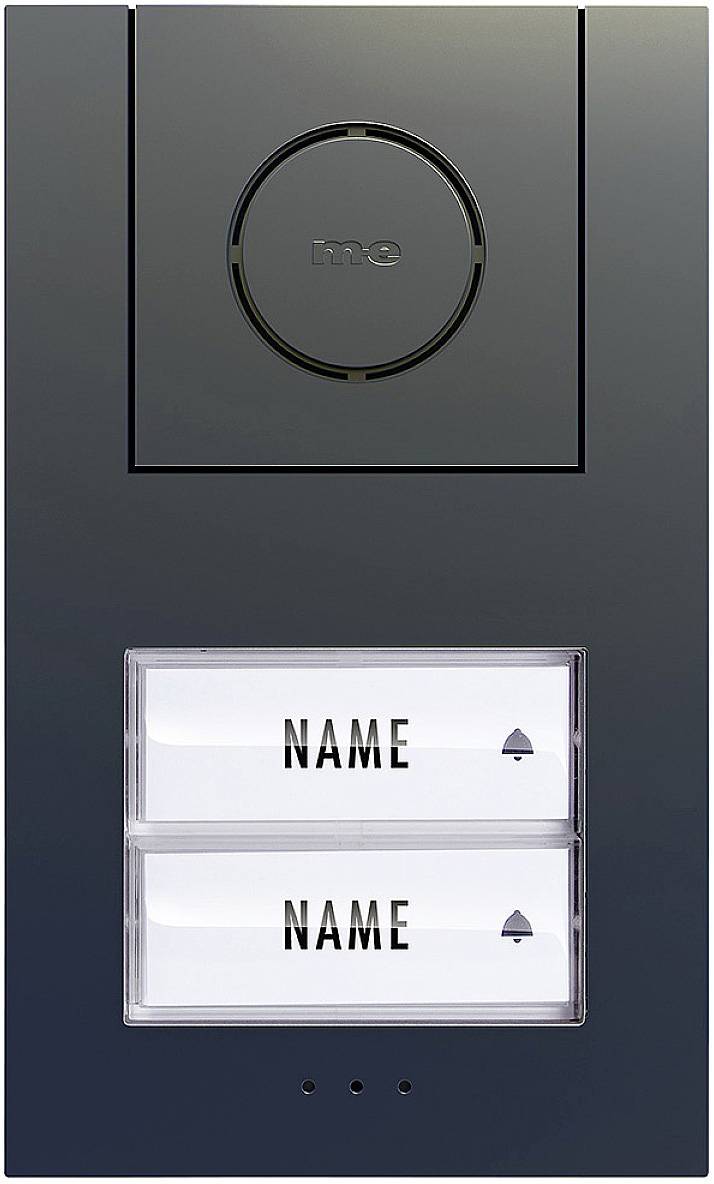 M-e modern-electronics Vistus AD ALU 420A Vistus Türsprechanlage Kabelgebunden Außeneinheit 2 Familienhaus Anthrazit