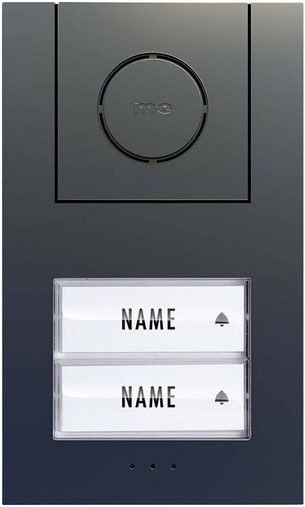 M-e modern-electronics Vistus AD ALU 420A Vistus Türsprechanlage Kabelgebunden Außeneinheit 2 Familienhaus Anthrazit