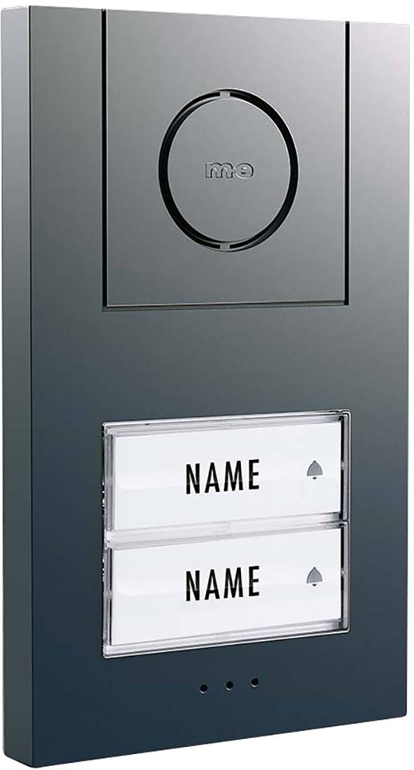 M-e modern-electronics Vistus AD ALU 420A Vistus Türsprechanlage Kabelgebunden Außeneinheit 2 Familienhaus Anthrazit