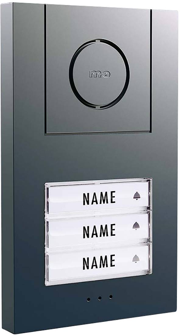 M-e modern-electronics Vistus AD ALU 430A Vistus Türsprechanlage Kabelgebunden Außeneinheit 3 Familienhaus Anthrazit