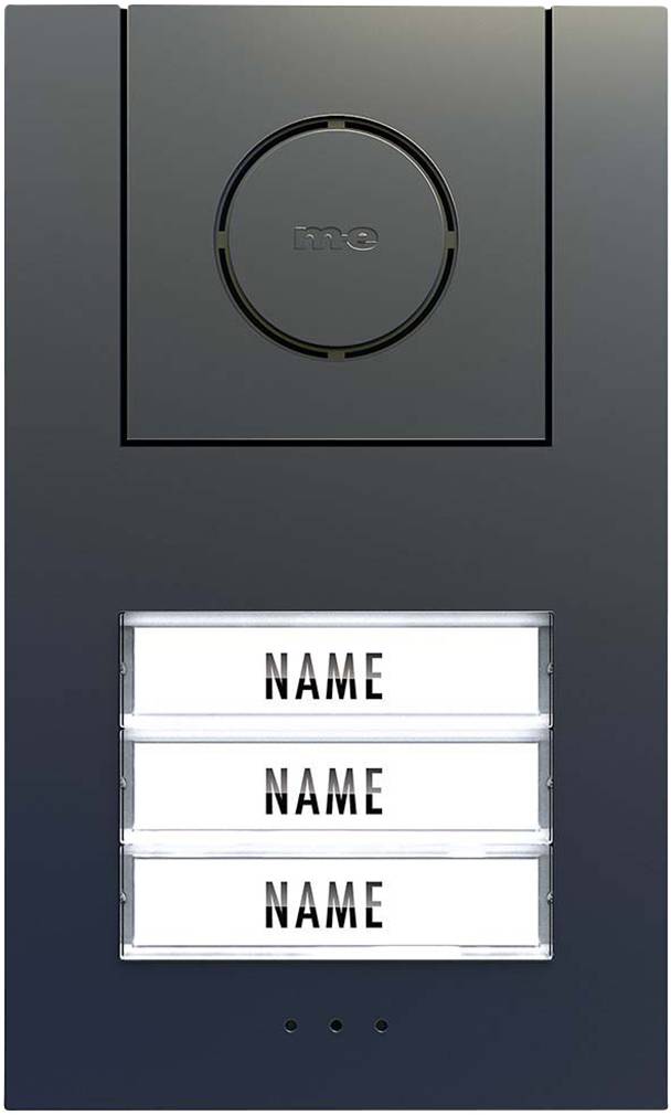 M-e modern-electronics Vistus AD ALU 430A Vistus Türsprechanlage Kabelgebunden Außeneinheit 3 Familienhaus Anthrazit