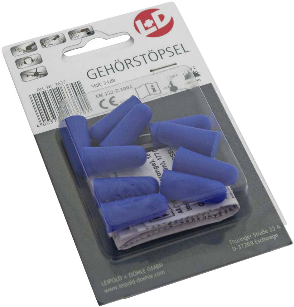 Leipold Doehle 2637 Gehörschutzstöpsel 34 dB einweg