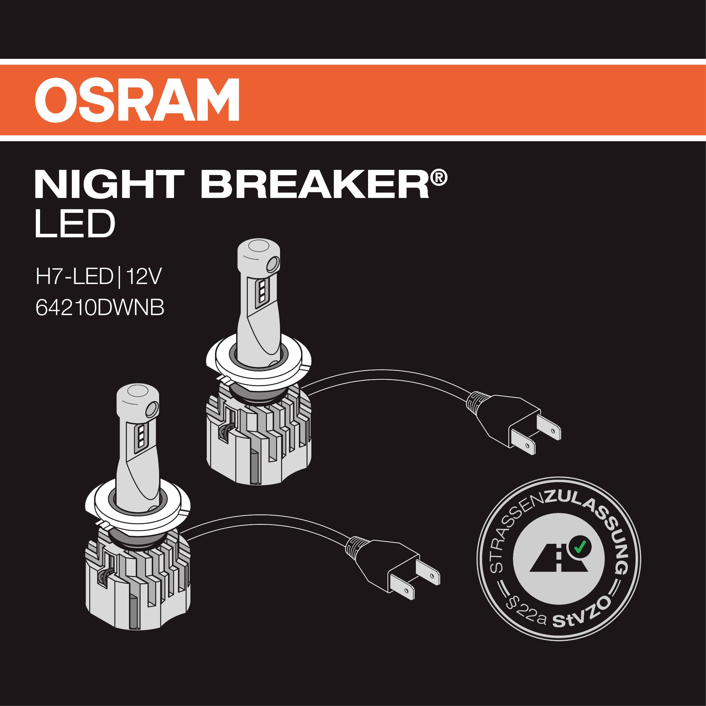 OSRAM Kfz Lampenfassung 64210DA01 Sockel PX26d Bauart (Kfz-Leuchtmittel) H7, Adapter für Night Breaker H7-LED