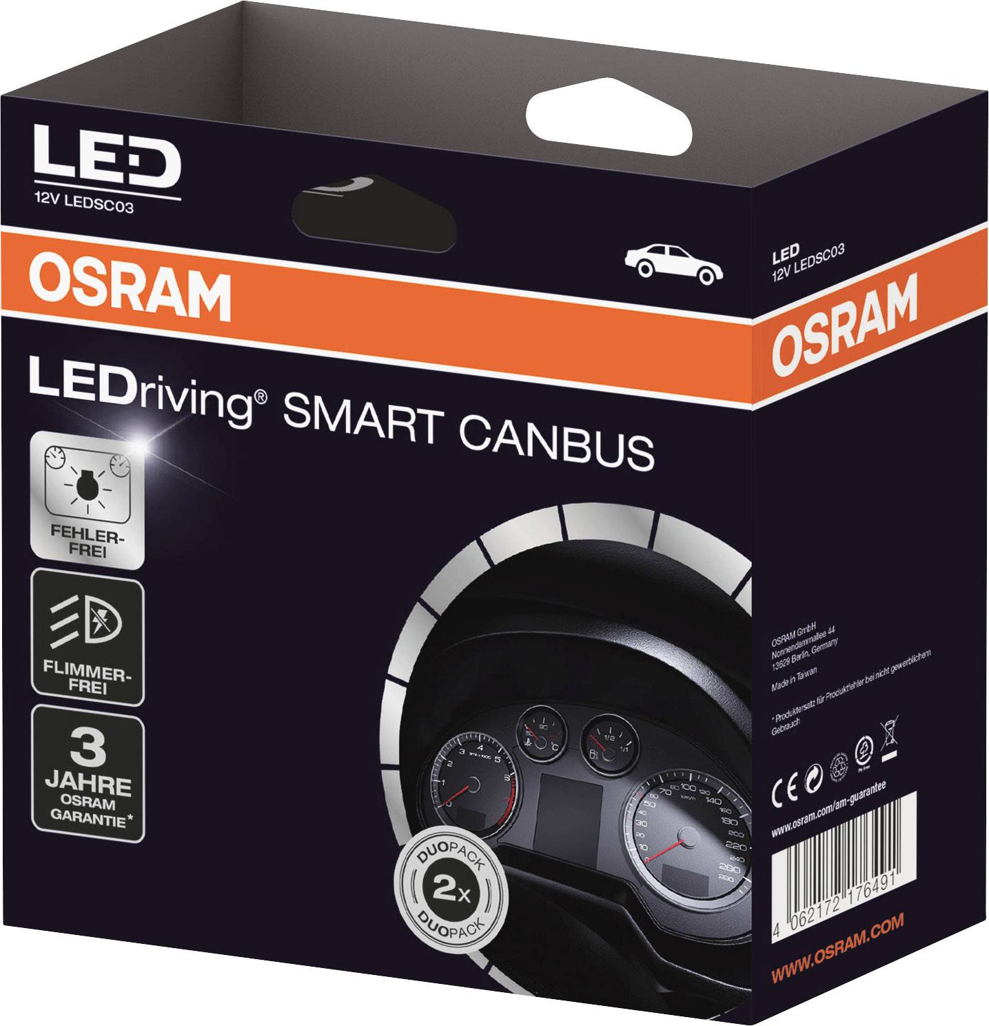 Osram Automotive Kfz Lampenfassung LEDSC03 Bauart (Kfz-Leuchtmittel) Canbus Lastwiderstand