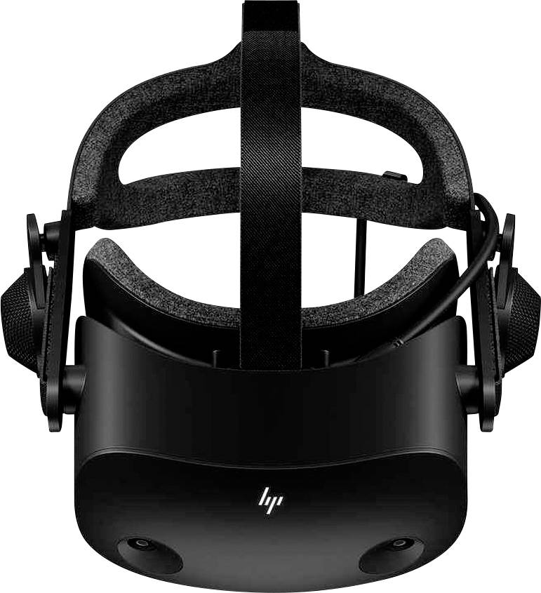 HP Reverb G2 Virtual Reality Brille Schwarz inkl. Controller, inkl. Bewegungssensoren, mit integriertem Soundsystem