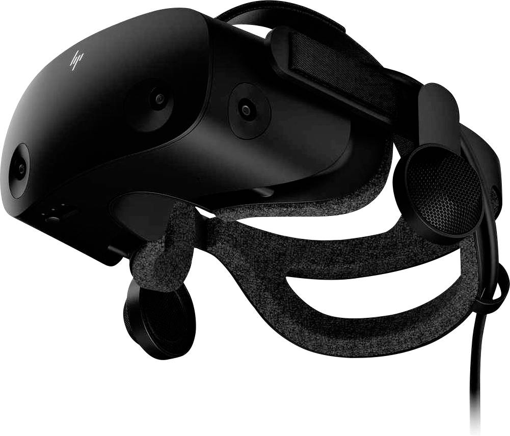 HP Reverb G2 Virtual Reality Brille Schwarz inkl. Controller, inkl. Bewegungssensoren, mit integriertem Soundsystem