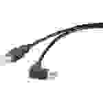 Renkforce USB-Kabel USB 2.0 USB-A Stecker, USB-B Stecker 0.5 m Schwarz 90° nach unten gewinkelt RF-