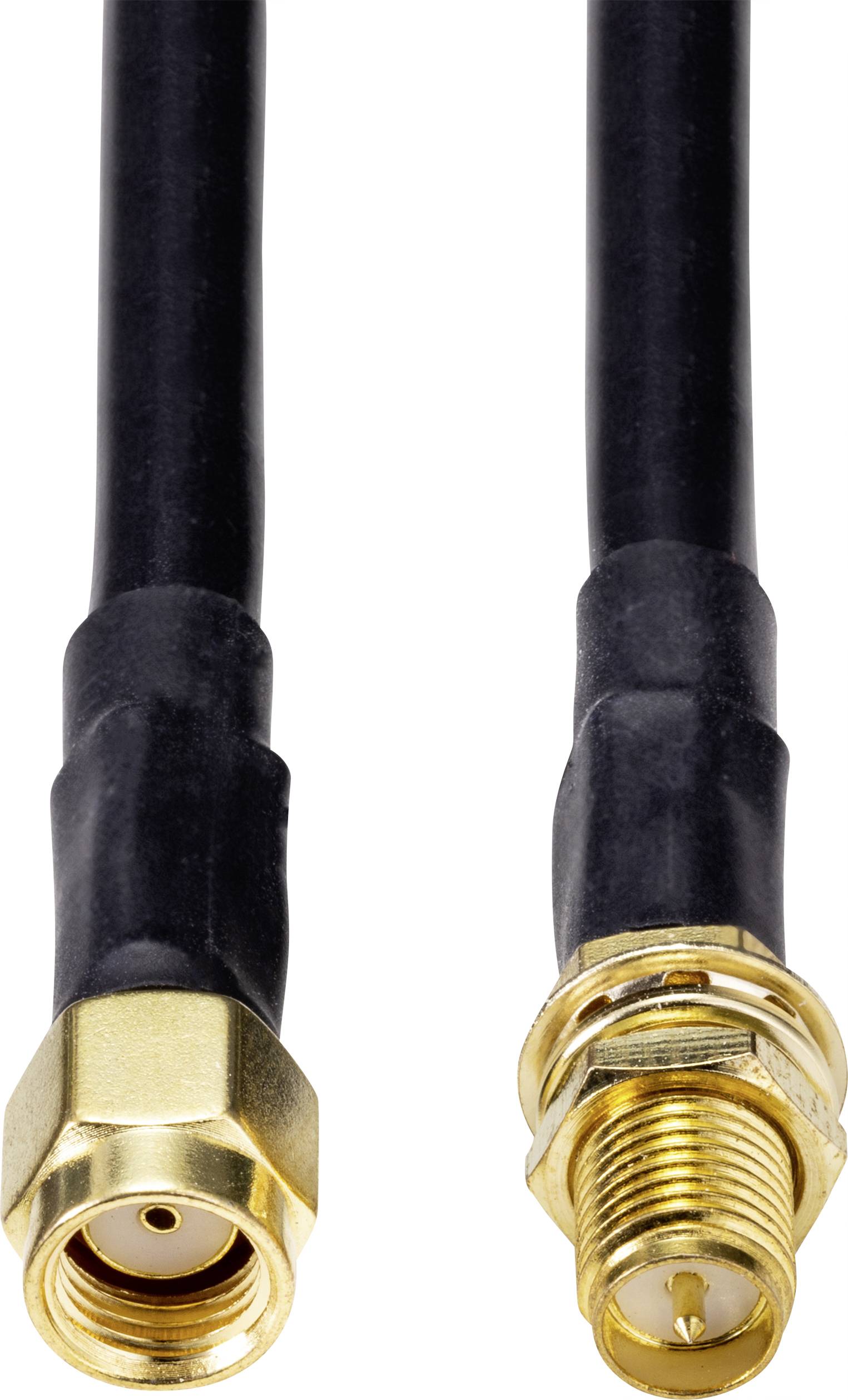 SpeaKa Professional Antennen Verlängerungskabel [1x RP-SMA-Stecker - 1x RP-SMA-Buchse] 1.00m Schwarz