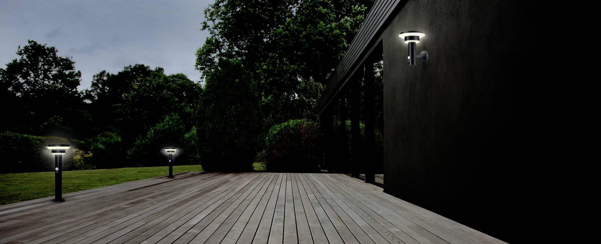 LEDVANCE ENDURA STYLE SOL WALL2CIRCLE6WBK LEDV 4058075392724 Solar-Außenwandleuchte mit Bewegungsmelder 6W Schwarz