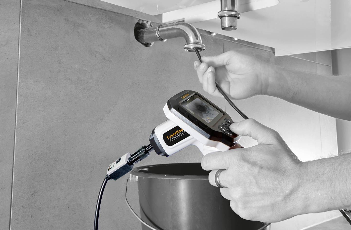 Laserliner DuoView Camera Endoskop-Sonde Sonden-Ø 9 mm 1.00 m LED-Beleuchtung, Fokussierung