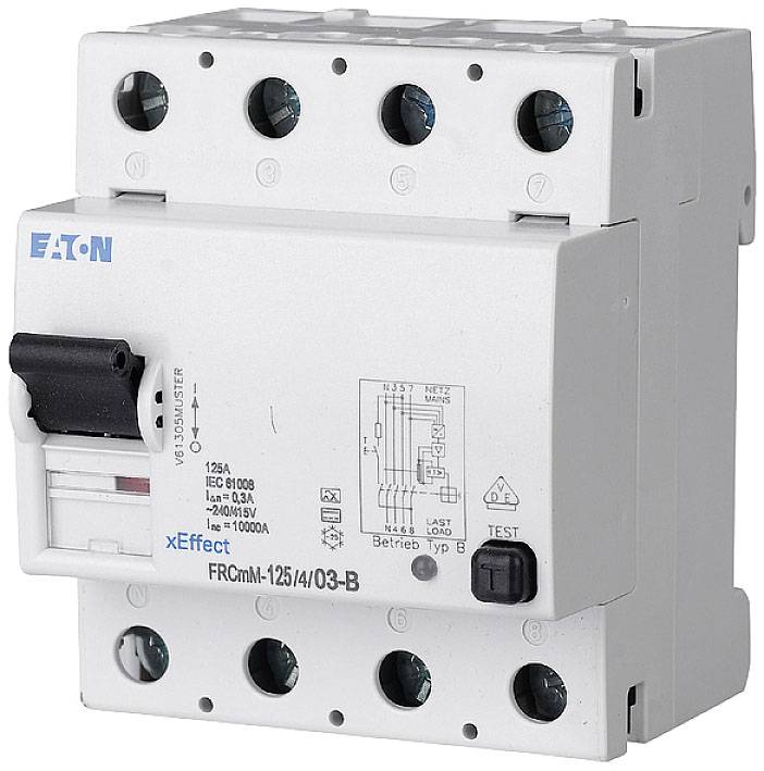 Eaton 171184 FRCMM-125/4/003-B FI-Schutzschalter B 125A 0.03A 415V