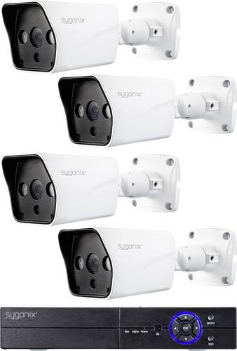 Sygonix SY-4536210 + 4x SY- 4-Kanal (AHD, HD-CVI, HD-TVI, Analog) Überwachungs-Set