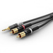Sommer Cable HBP-3SC2-0030 Audio Anschlusskabel [1x Klinkenstecker 3.5 mm - 2x Cinch-Stecker] 0.30