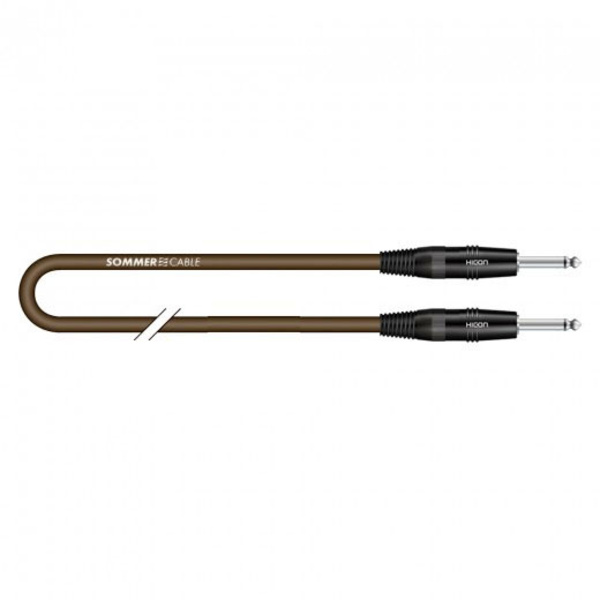 Sommer Cable SXRJ-0300 Instrumenten Anschlusskabel [1x Klinkenstecker 6.3mm (mono) - 1x Klinkenstecker 6.3mm (mono)] 3.00m Braun