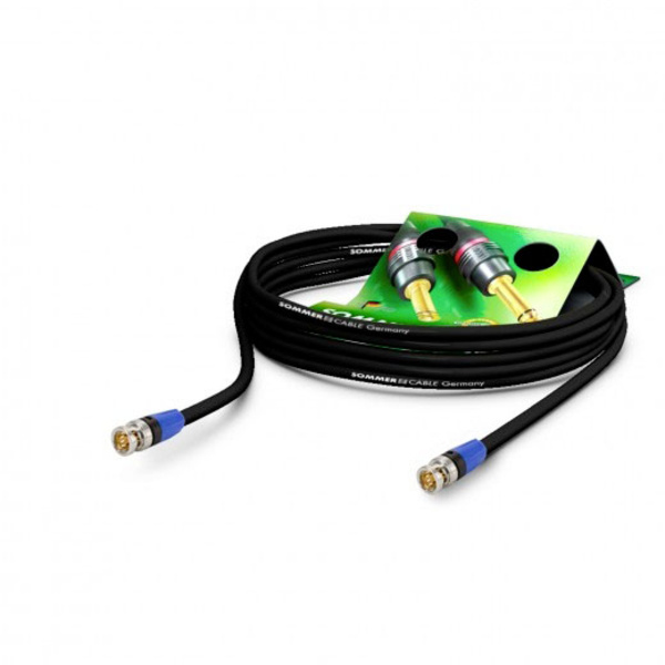 Sommer Cable VTGR-0100-SW-BL Video Anschlusskabel [1x BNC-Stecker - 1x BNC-Stecker] 1.00m Schwarz