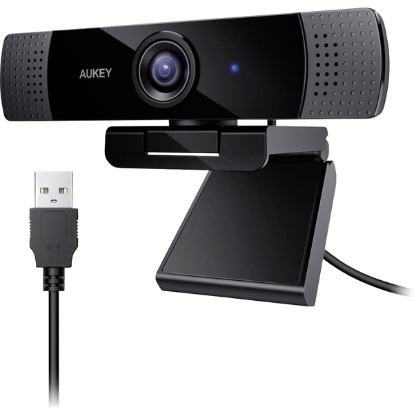 Aukey LM1 Full HD-Webcam 1920 x 1080 Pixel Klemm-Halterung, Standfuß