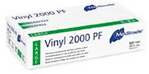 Meditrade Vinyl 2000 PF 02243942 100 St. Einweghandschuh Größe (Handschuhe): L