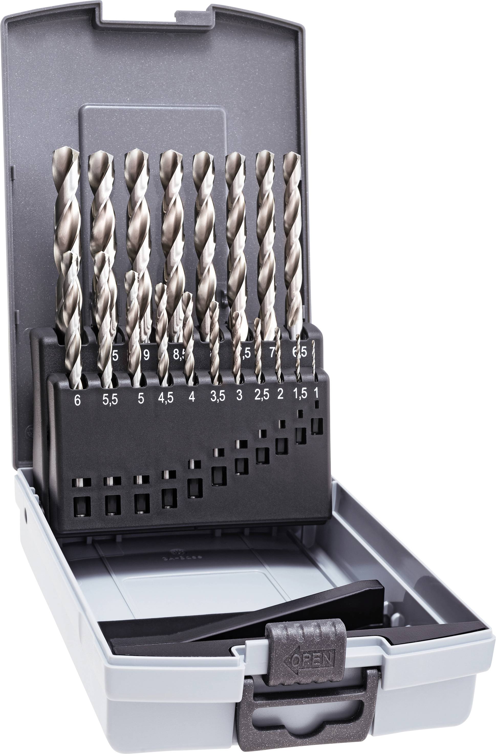Alpen 0000110319100 HSS Metall-Spiralbohrer-Set 19teilig 1 mm, 1.5 mm, 2 mm, 2.5 mm, 3 mm, 3.5 mm, 4 mm, 4.5 mm, 5 mm, 5.5 mm