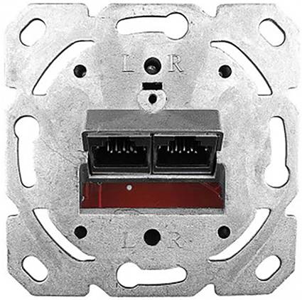 Kathrein ESN 100 Netzwerkdose Unterputz Einsatz mit Zentralplatte und Rahmen CAT 6a Reinweiß (RAL 9010)