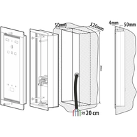Bellcome Advanced 7" Video-Kit 2 Familie Video-Türsprechanlage Kabelgebunden Komplett-Set 14teilig Schwarz Bellcome Advanced 7" Video-Kit 2 Familie Video-Türsprechanlage Kabelgebunden Komplett-Set 14teilig Schwarz