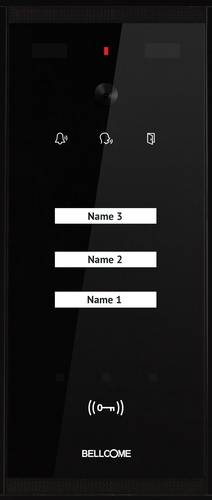 VPA.3SR03.BLB04 Video-Türsprechanlage Kabelgebunden Außeneinheit 1 Stück Schwarz