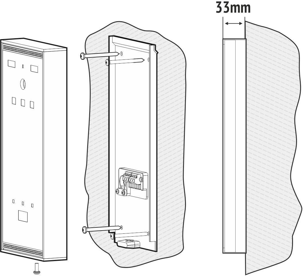 Bellcome Advanced Video-Türsprechanlage Kabelgebunden Außeneinheit 1 Stück Weiß