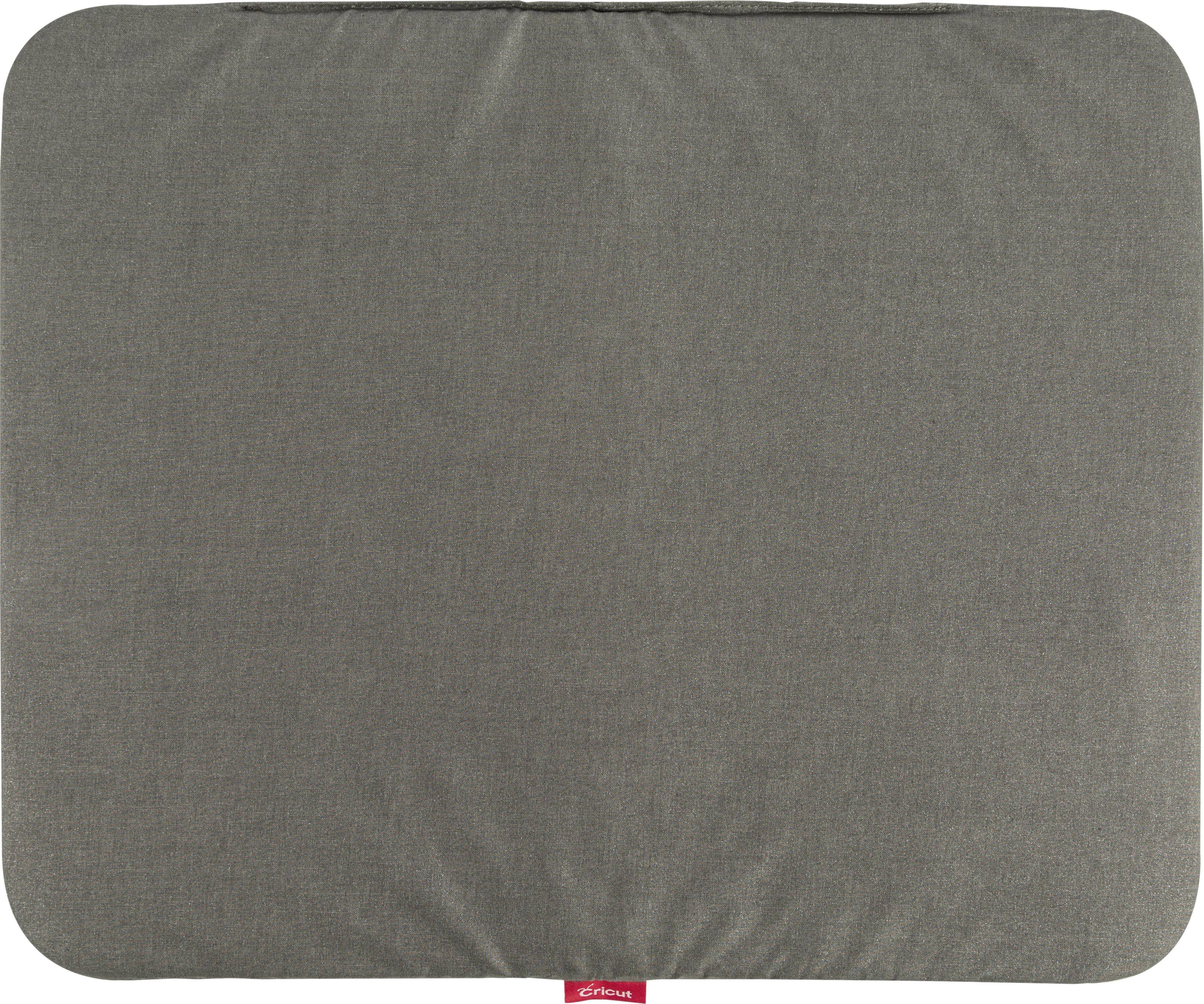 Graues, rechteckiges Hundekissen mit abgerundeten Ecken. Dezent und schlicht gestaltet, ideal als gemütlicher Liegeplatz für Hunde.