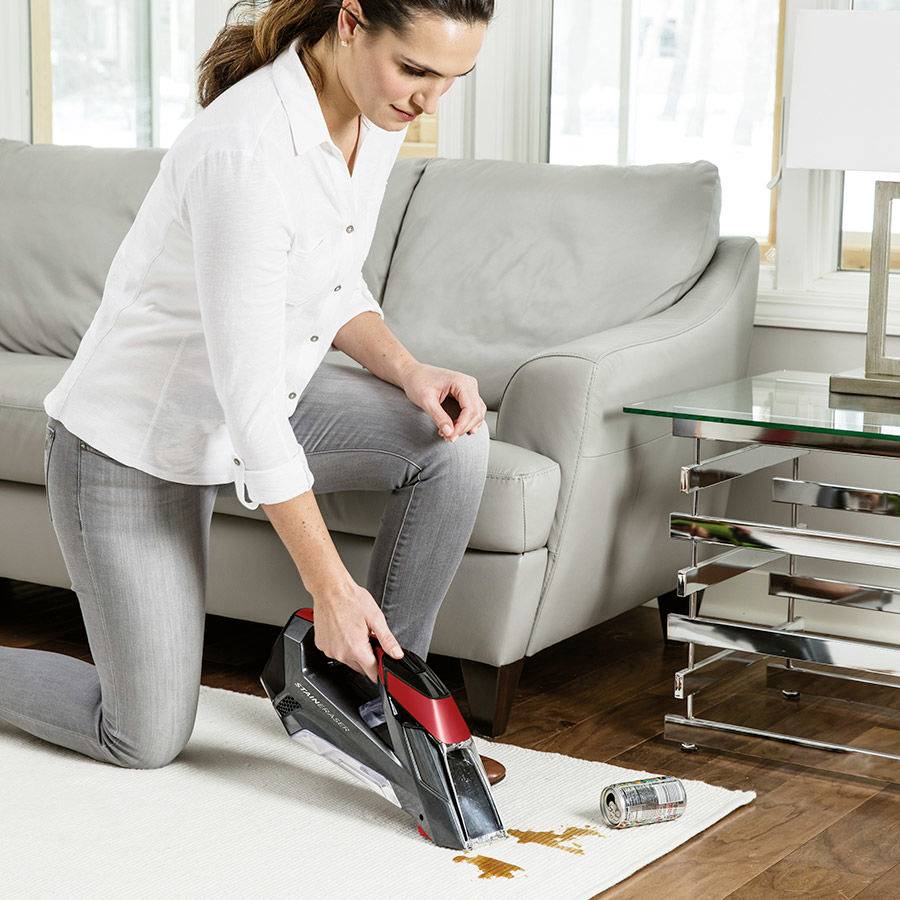 Bissell Stain Eraser Dampf 2005N Handstaubsauger Beutellos, mit Sprühbehälter, motorbetriebene Saugbürste