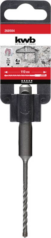 Steinbohrer, 110 mm Länge, geeignet für solide Materialien.