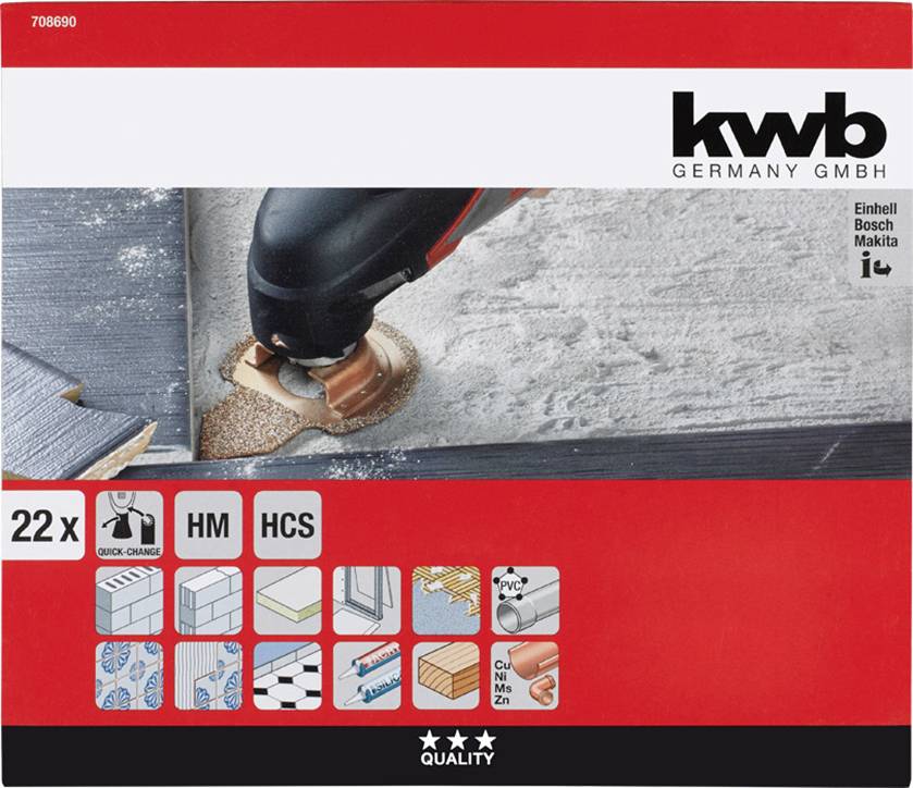 Kwb 708690 Fliesenleger-Set 22teilig 1 Set