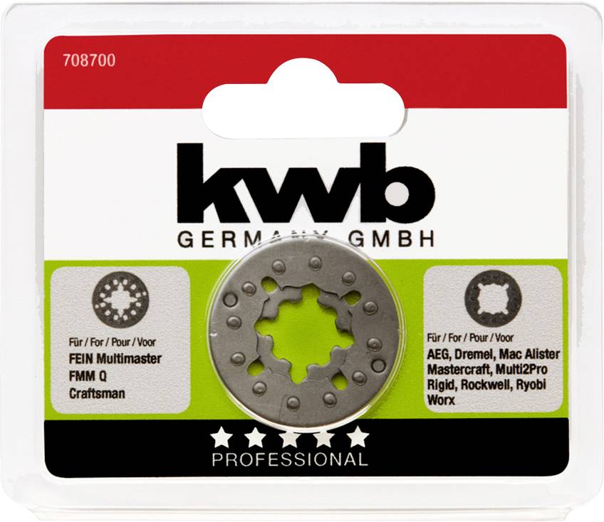 Kwb 708700 Adapter, Multifunktionswerkzeug-Zubehör-Set 1 Stück 1St.