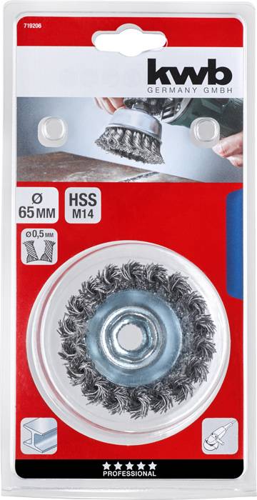 Kwb AGGRESSO-FLEX® TOPFBÜRSTE, STAHLDRAHT, GEZOPFT 719210 1 St.
