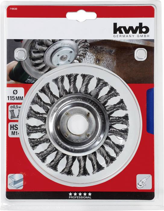 Kwb AGGRESSO-FLEX® SCHEIBENBÜRSTE, STAHLDRAHT, GEZOPFT 719530 1 St.