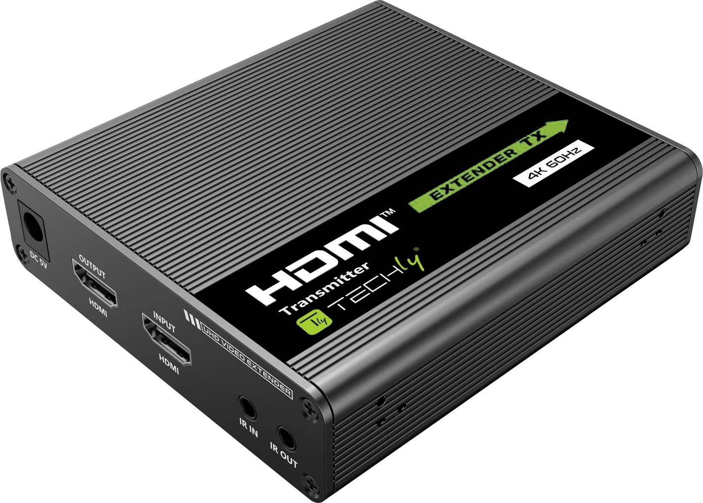 TECHly IDATA-EXT-676 RJ45, S/PDIF (TOSLINK), HDMI®, Infrarot Extender (Verlängerung) über Netzwerkkabel RJ45 70 m