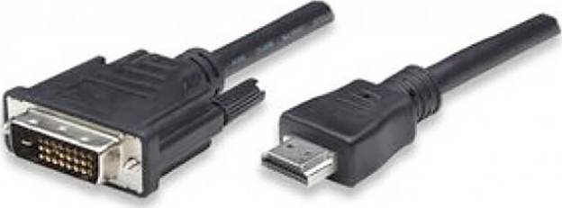 HDMI zu DVI-D Anschlusskabel, schwarz -- 3 m Multimedia VGA / DVI Kabel
