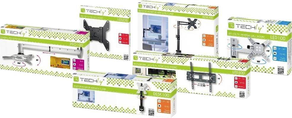 TECHly ICA-CPLB-944S TV-Deckenhalterung 81,3 cm (32") - 139,7 cm (55") Deckenhalter, Neigbar, Schwenkbar