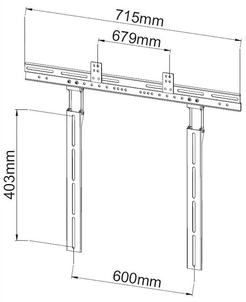 TECHly ICA-PLB-102S Soundbar-Halterung Starr Schwarz 1 St.