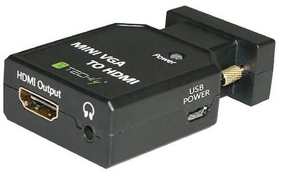 TECHly AV Konverter IDATA-VGA-HDMINI [HDMI, Klinke - VGA] 1920 x 1200 Pixel, 1680 x 1050 Pixel, 1440 x 900 Pixel, 1366 x 768 Pixel, 1280 x 960