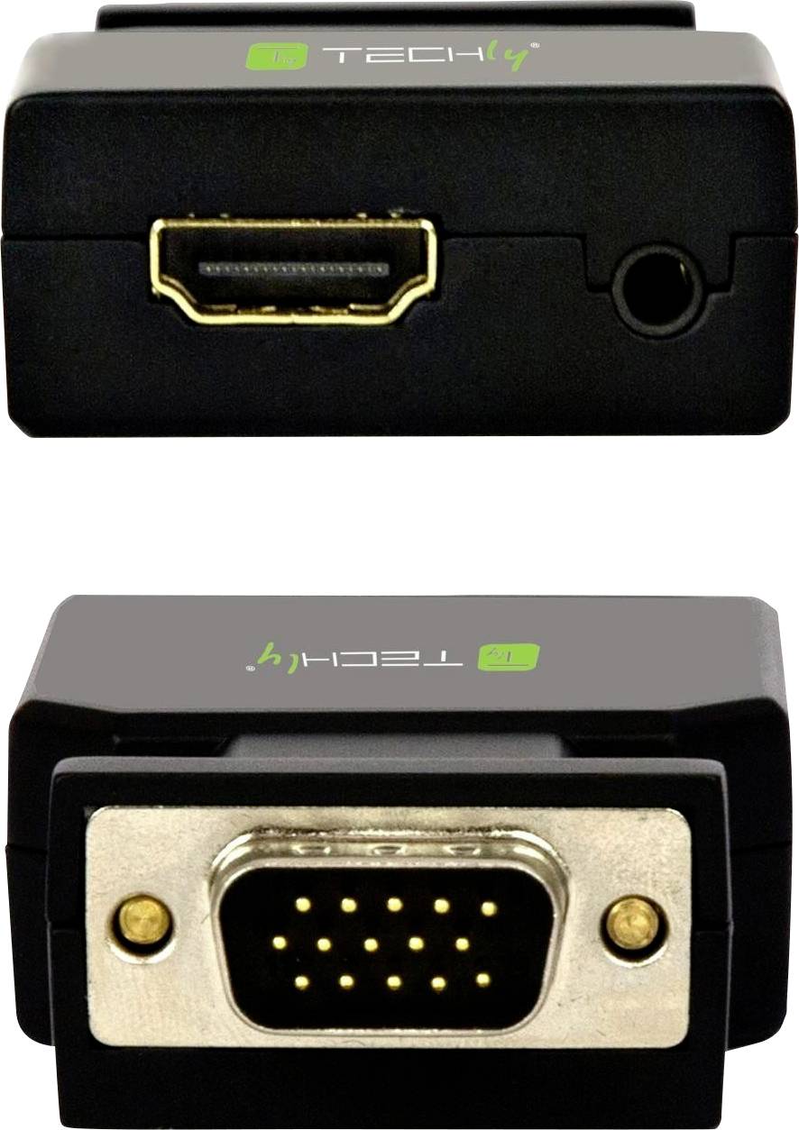 TECHly AV Konverter IDATA-VGA-HDMINI [HDMI, Klinke - VGA] 1920 x 1200 Pixel, 1680 x 1050 Pixel, 1440 x 900 Pixel, 1366 x 768 Pixel, 1280 x 960