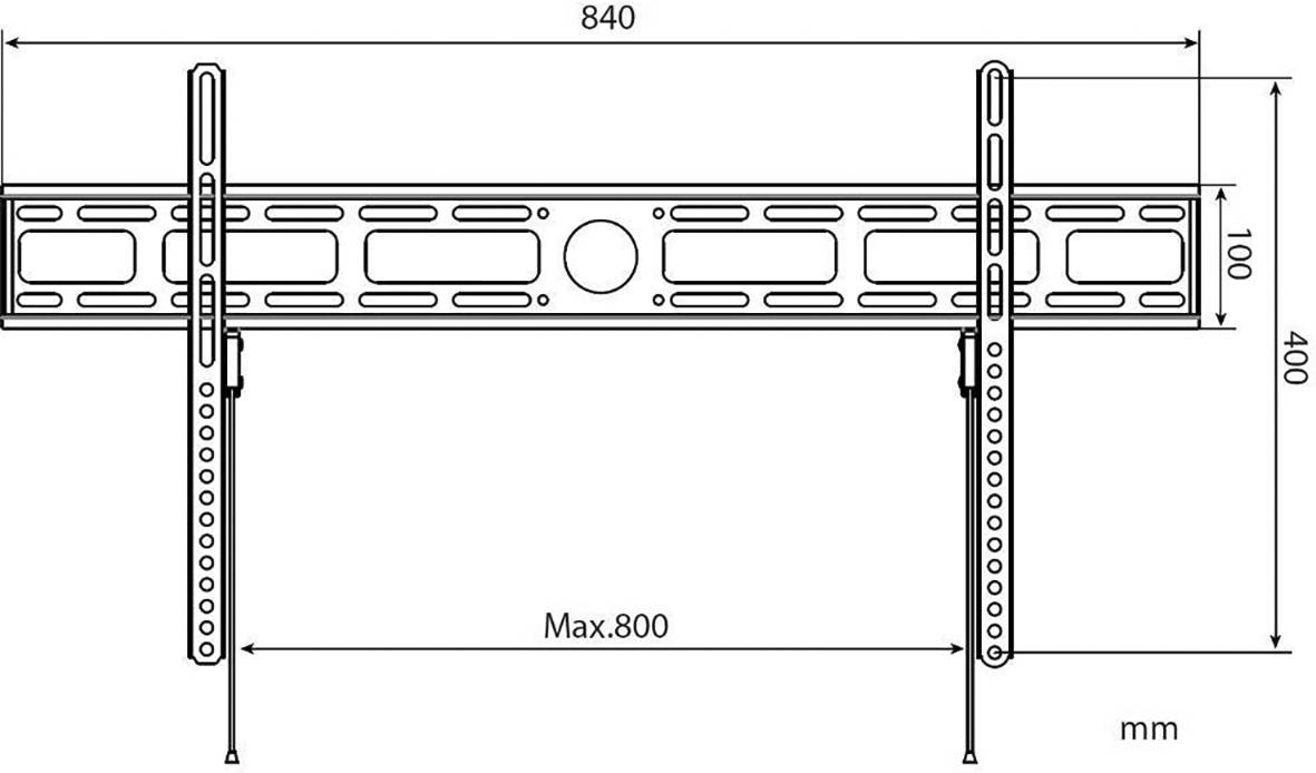 Wandhalterung für LCD TV LED 42 - 80 -- Slim fixed H400mm Multimedia TV