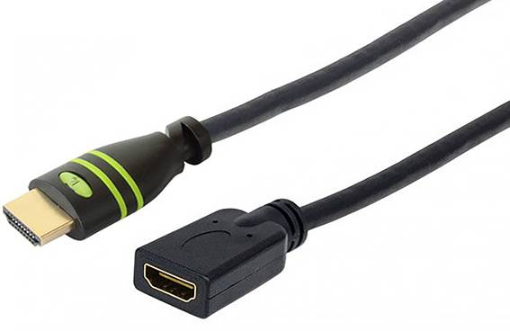 TECHly HDMI Anschlusskabel 1.80m Schwarz ICOC-HDMI-4-EXT018 HDMI-Kabel