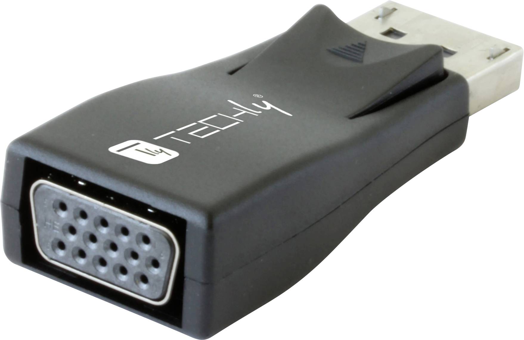 TECHly IADAP-DSP-230T DisplayPort / VGA Adapter [1x DisplayPort Stecker - 1x VGA-Buchse] Schwarz