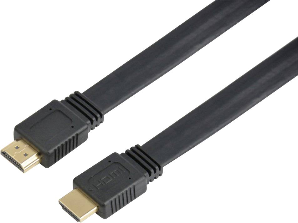 TECHly HDMI Anschlusskabel 1.00 m Schwarz ICOC-HDMI2-FE-010TY