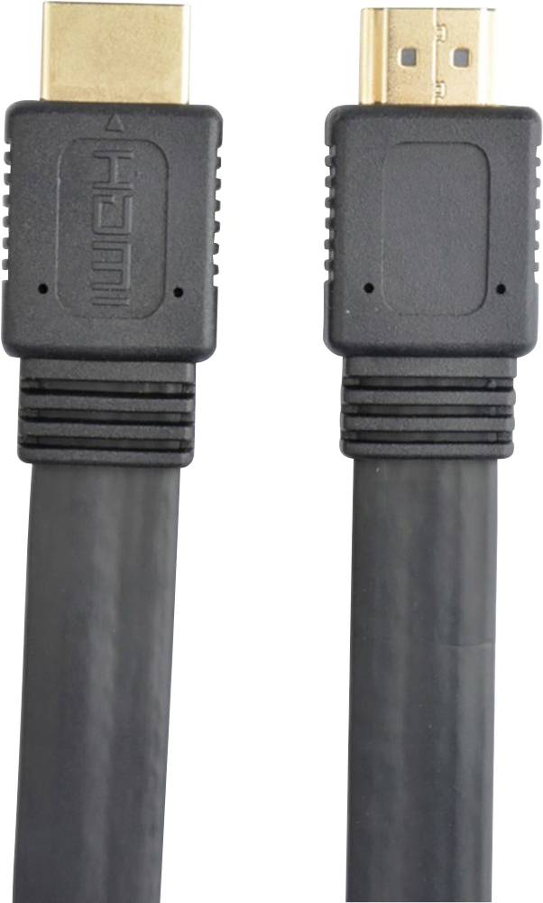 TECHly HDMI Anschlusskabel 1.00 m Schwarz ICOC-HDMI2-FE-010TY
