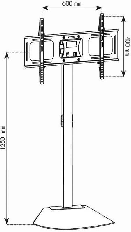 TECHly ICA-TR12 TV-Standfuß 81,3 cm (32") - 177,8 cm (70") Neigbar, Schwenkbar